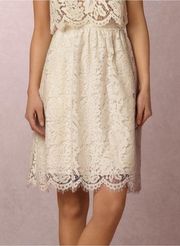 BHLDN Jenny Yoo • Lydia Ivory Cream Lace Skirt