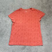 ATHLETA burnt orange leopard animal print t shirt