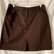 Hillard & Hanson chocolate brown size 12 skirt nwot