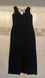 Vintage  Black MIDI Evening Dress