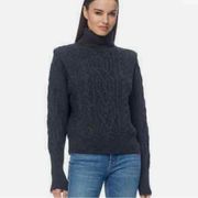 NWT SKULL CASHMERE CABLE KNIT TURTLENECK SWEATER