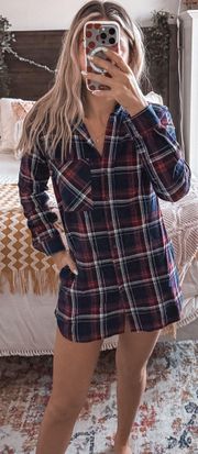 Flannel Mini Dress