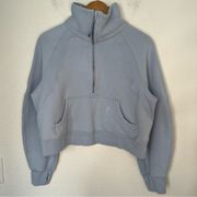 Lululemon  Scuba Oversized Funnel Neck Half Zip blue XS/S