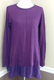 NEW  Plum Purple Shirt Hem Loose Modcloth Tunic Sweater Top S (Fits M)