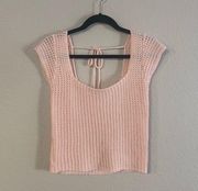 Lucy Paris Crochet Square Knit Top NWT size medium