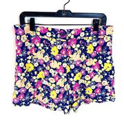 NWT ModCloth XL Navy Floral Shorts