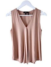 Theory Meighlan K V Neck Sleeveless Tank Top Pink