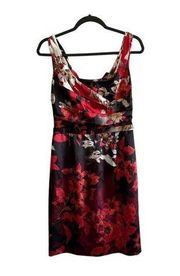 Flower Ombré Pleated Print Dress size 4 like new