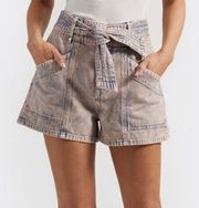 Joie Edana High Waist Belted Denim Shorts Size 24 New w/ Tags Bloomingdale's