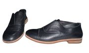 Kork-Ease Nottingham Leather Laceles Oxford Loafers Slip On Shoes Size 6 Black