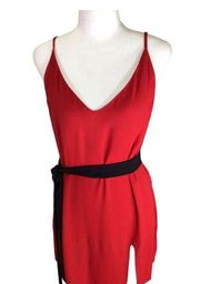 Reformation Red Long Woman’s Tank Top w/belt size small EUC