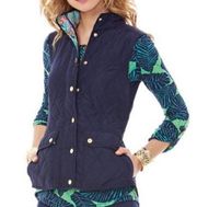 Lilly Pulitzer Navy Getaway Quilted Vest