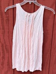 FREE Elle Women's Tank Top Pin Tuck Pullover Sleeveless Scoop Neck Pink Small