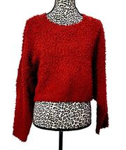 Arizona Jean Co. True Rust Crop Fuzzy Chunky Casual Sweater Junior's Large NWT