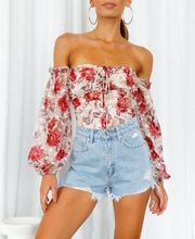 Hello Molly Floral Off The Shoulder Bodysuit