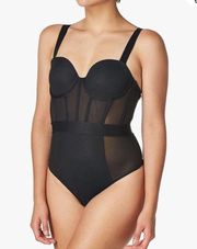 DKNY Sexy Sheer Strapless Bodysuit Going Out Date Night Lingerie