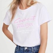 Re/done Hanes Coconut Teaser Pink Graphic Crop Short Sleeve Tee XS