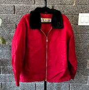 Red Vintage  Women’s Coat W/Fur Collar