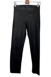 VINCE Black Lamb Leather stretchy Leggings Pants size S