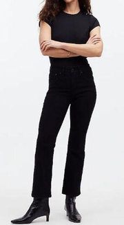 Madewell Jeans Womens 26 Tall Black Kick Out Crop Cali Demi NM810