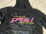 Sp5der P*NK Hoodie Black