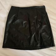 black leather skirt 