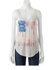 ⭐️ Juniors' Recycled Karma Arrow Patriotic Tank Top in size large