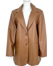 Rebecca Minkoff Women’s Lambskin Blazer in Cognac Sz Medium NWT