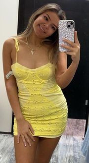 Mini Yellow Floral Dress