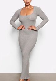 NWT-  Soft Lounge Long Sleeve Dress Heather Grey/ Size S