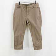 BANDOLINO Brown Maureen Cropped Khaki Pants