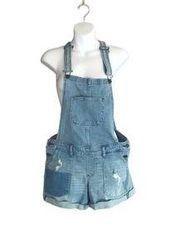 Hollister Mid Wash Denim Shortalls