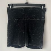 Victoria's Secret PINK Yoga Cotton High Waist Bike Short Black Wash Sz Sm