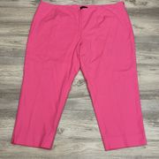 Pink Side Zip Women's Cropped Pants Size 22W