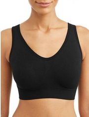 Secret Treasures Women's Seamless Wirefree Comfy Bra black small NWT