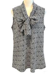 EVAN PICONE Black Label versatile neck tie sleeveless top, size L