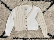 Two Toned Button Down Cardigan Sweater