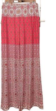 Chico's Boho Style Women's Patterned Flowy Wide Leg Pants Size Small