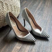 Giorgio Armani Stripped Pointed Heels