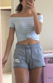 Pacsun Light Blue Striped Top