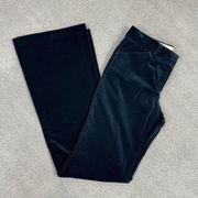 Theory Caroleena Velvet Flair Leg Trouser Pants Blue 6 Midrise