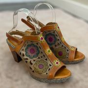 L'Artiste by Spring Step Belen Heeled Sandal Size 8 EU 39