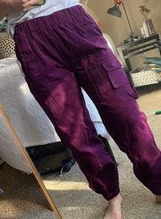 Purple Cargo Pants 