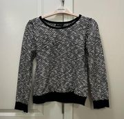 AB Studio Black & White Knit Sweater Size Small