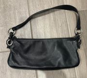 Black Vintage Mini Bag Purse With Buckle Design