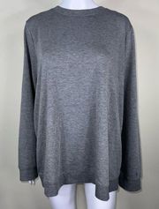 Torrid Active Gray Lattice Tie-Back Sweatshirt