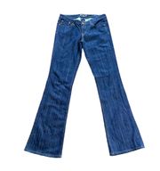 Women’s 29 Dark Blue Light Stretch Low Rise Flare Bootcut Denim Jeans