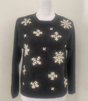 Snowflake Sweater Super Soft Fuzzy Medium 8/10 Vintage NWOT