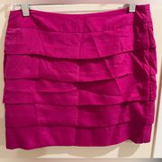The Limited Size 4 Hot Pink Tiered Mini Skirt