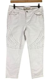 Rewash Jeans Pants Size 11 Womens White Denim Stretch Casual Solid Flat Lace